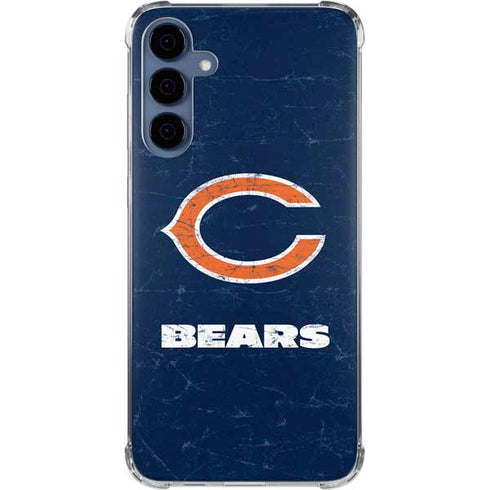 NFL Chicago Bears Distressed Galaxy A55 5G Clear Case