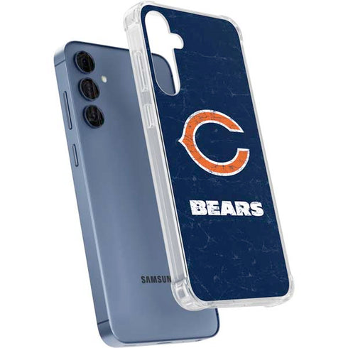 NFL Chicago Bears Distressed Galaxy A55 5G Clear Case