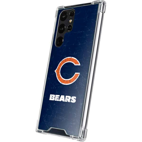 NFL Chicago Bears Distressed Galaxy S23 Ultra Clear Case