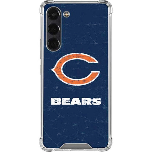 NFL Chicago Bears Distressed Galaxy S24 FE Clear Case