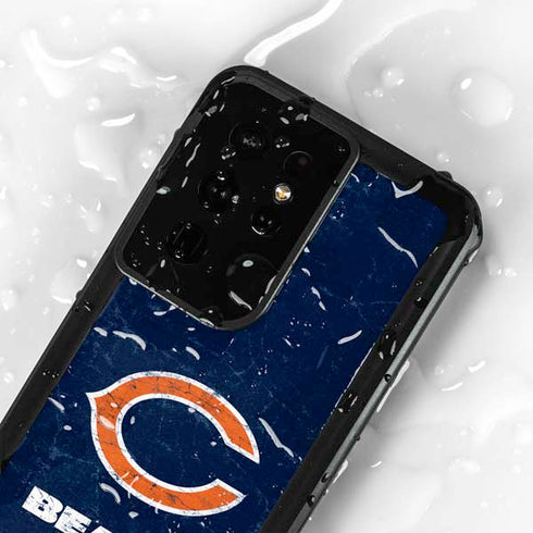 NFL Chicago Bears Distressed Galaxy S24 Ultra Waterproof Case