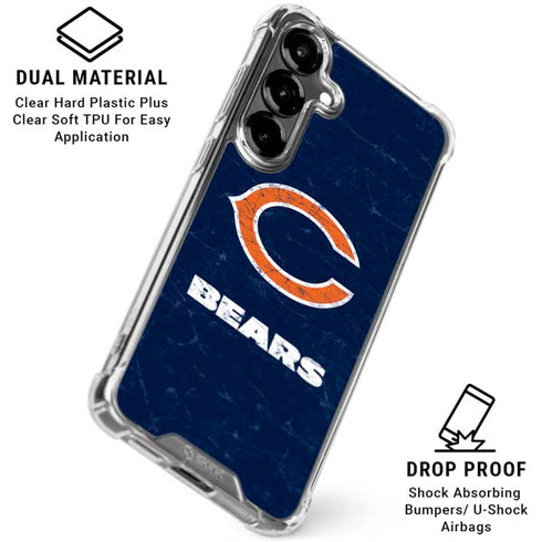 NFL Chicago Bears Distressed Galaxy S26 Clear Case