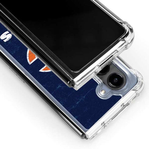 NFL Chicago Bears Distressed Galaxy Z Fold5 5G Clear Case