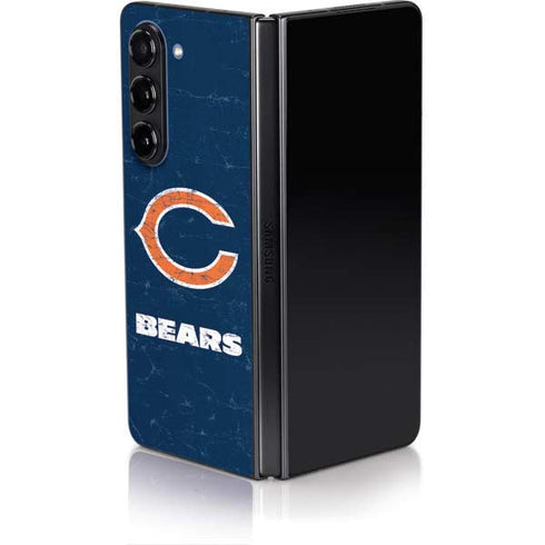 NFL Chicago Bears Distressed Galaxy Z Fold5 5G Skin
