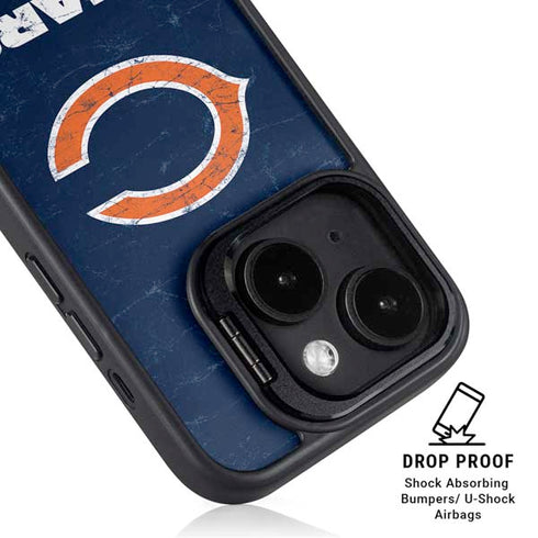 NFL Chicago Bears Distressed iPhone 15 Kickstand Case