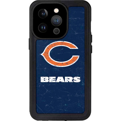 NFL Chicago Bears Distressed iPhone 15 Pro Waterproof Case
