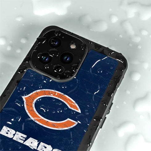 NFL Chicago Bears Distressed iPhone 15 Pro Waterproof Case