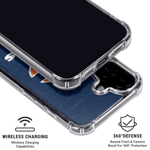 NFL Chicago Bears Distressed iPhone 16 Plus Clear Case