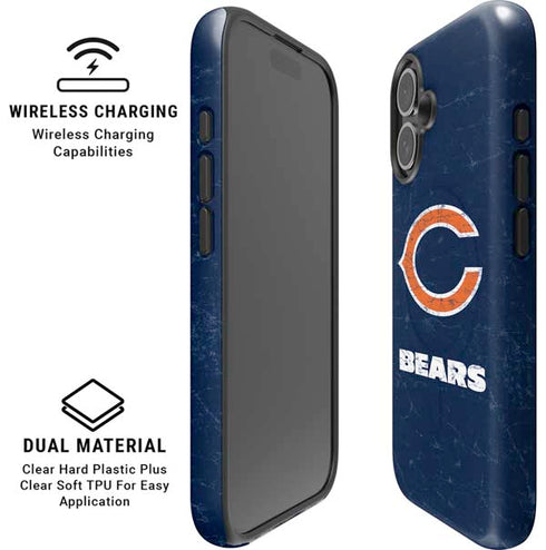 NFL Chicago Bears Distressed iPhone 16 Plus Magsafe Impact Case