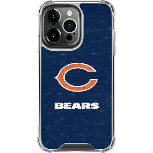 NFL Chicago Bears Distressed iPhone 16 Pro Clear Case