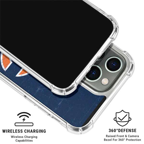 NFL Chicago Bears Distressed iPhone 16 Pro Max Clear Case
