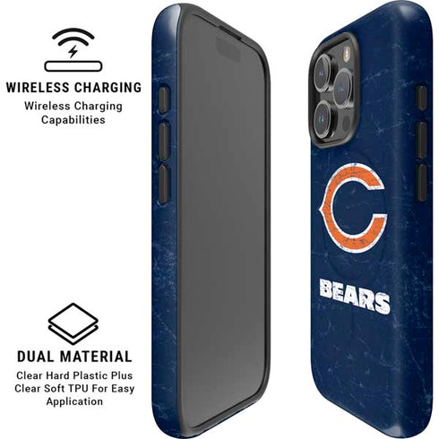 NFL Chicago Bears Distressed iPhone 16 Pro Max Magsafe Impact Case