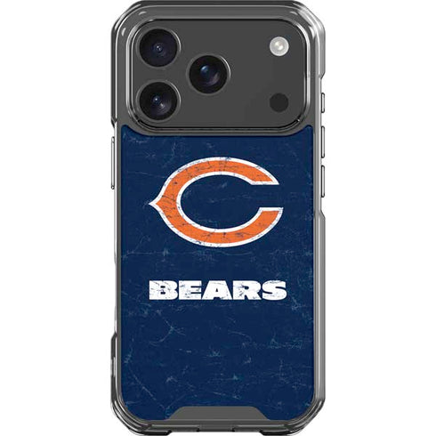NFL Chicago Bears Distressed iPhone 18 Pro Clear Case