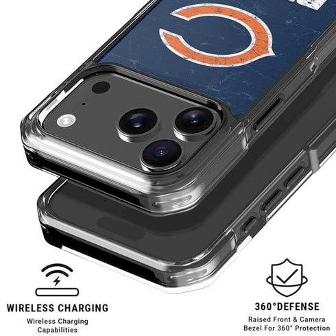 NFL Chicago Bears Distressed iPhone 18 Pro Clear Case