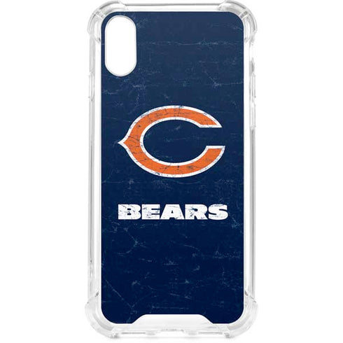 NFL Chicago Bears Distressed iPhone XS Clear Case