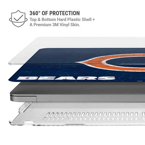 NFL Chicago Bears Distressed MacBook Cases