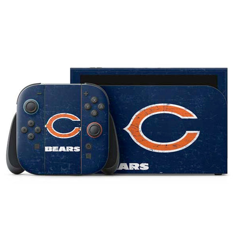 NFL Chicago Bears Distressed Nintendo Skins