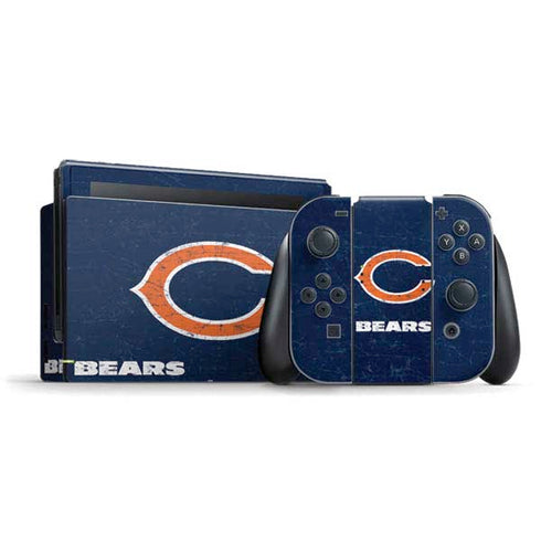 NFL Chicago Bears Distressed Nintendo Skins