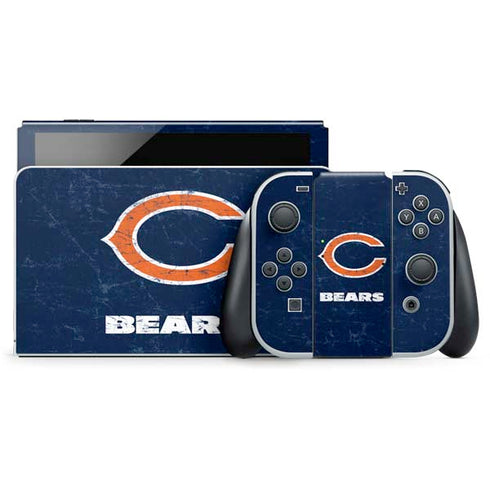NFL Chicago Bears Distressed Nintendo Skins