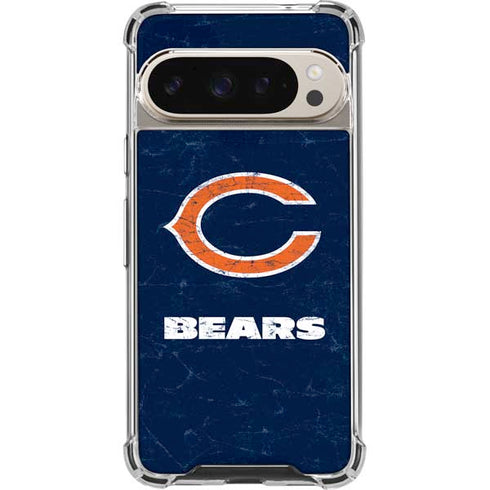 NFL Chicago Bears Distressed Pixel 9/9 Pro Clear Case