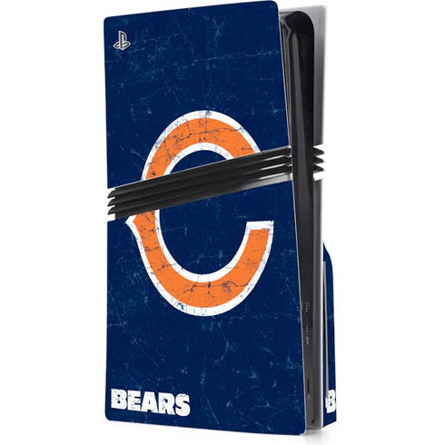 NFL Chicago Bears Distressed PS5 Pro Disk Console Skin