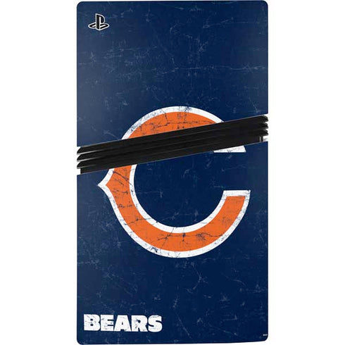 NFL Chicago Bears Distressed PS5 Pro Disk Console Skin