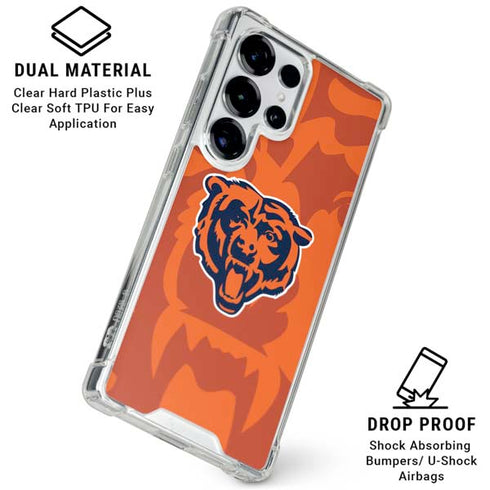 NFL Chicago Bears Double Vision Galaxy S25 Ultra Clear Case
