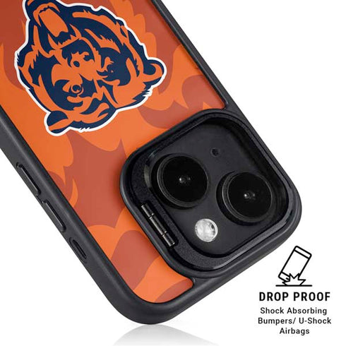 NFL Chicago Bears Double Vision iPhone 15 Kickstand Case
