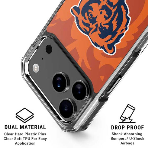 NFL Chicago Bears Double Vision iPhone 18 Pro Clear Case