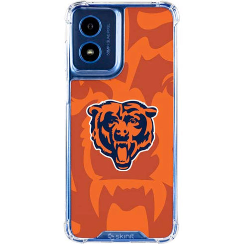NFL Chicago Bears Double Vision Moto G Play 4G (2024) Clear Case