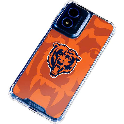 NFL Chicago Bears Double Vision Moto G Play 4G (2024) Clear Case