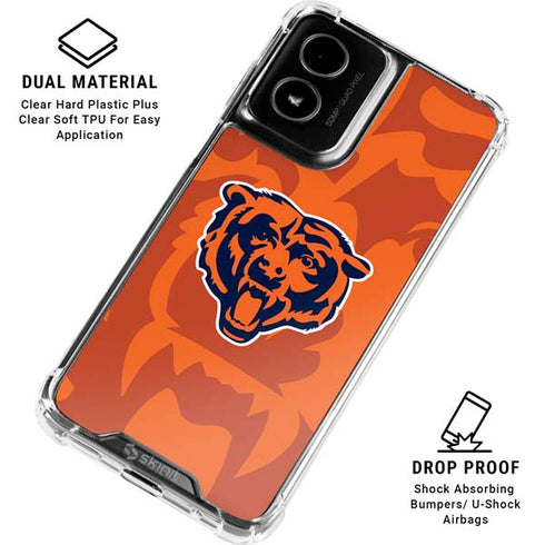 NFL Chicago Bears Double Vision Moto G Power 5G (2024) Clear Case