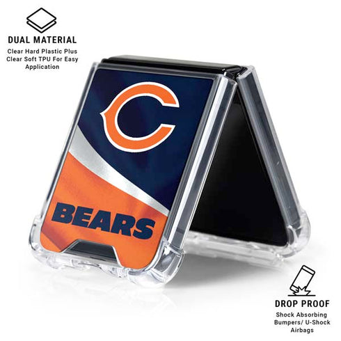 NFL Chicago Bears Galaxy Z Flip7 Clear Case