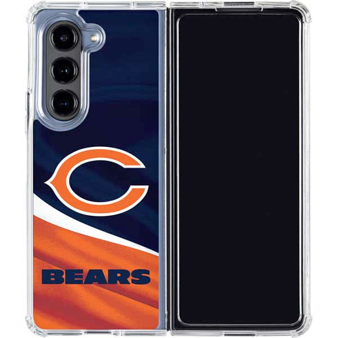 NFL Chicago Bears Galaxy Z Fold5 5G Clear Case