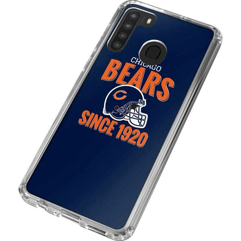 NFL Chicago Bears Helmet Galaxy A21 Clear Case