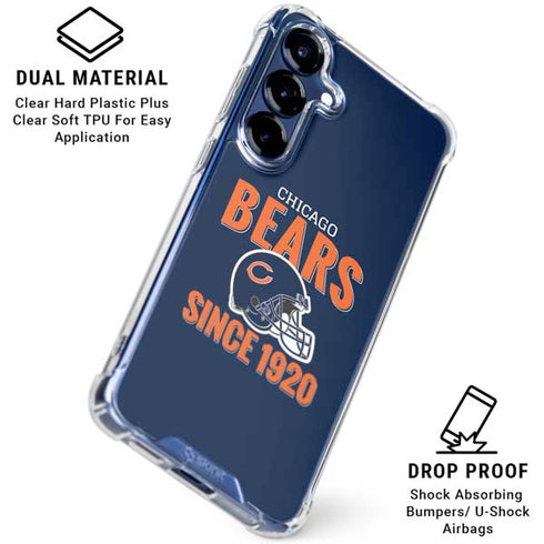 NFL Chicago Bears Helmet Galaxy S25 Plus Clear Case