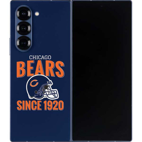 NFL Chicago Bears Helmet Galaxy Z Fold6 Skin