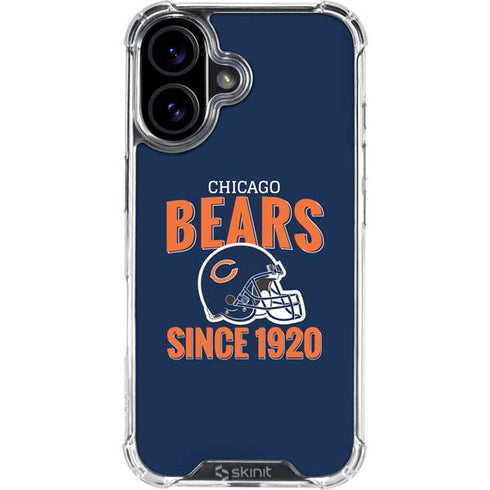 NFL Chicago Bears Helmet iPhone 16 Plus Clear Case