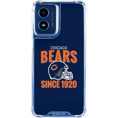 NFL Chicago Bears Helmet Moto G Play 4G (2024) Clear Case