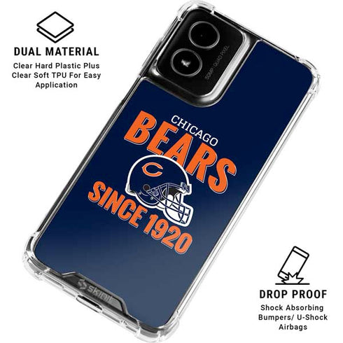 NFL Chicago Bears Helmet Moto G Power 5G (2024) Clear Case