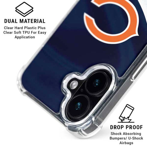 NFL Chicago Bears iPhone 16 Clear Case