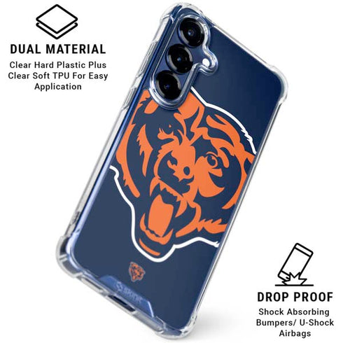 NFL Chicago Bears Large Logo Galaxy S25 Plus Clear Case