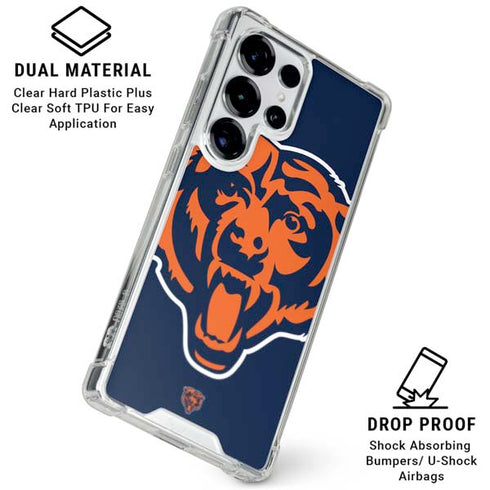 NFL Chicago Bears Large Logo Galaxy S25 Ultra Clear Case