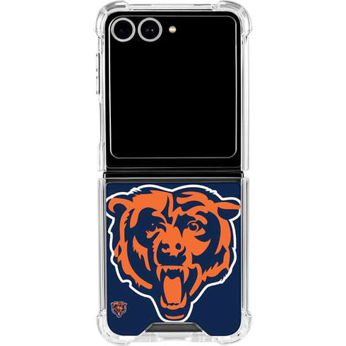 NFL Chicago Bears Large Logo Galaxy Z Flip7 Clear Case