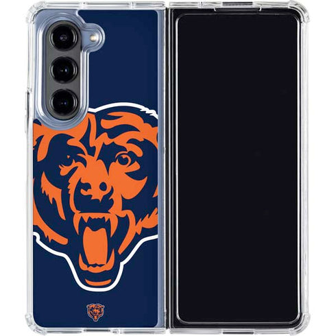 NFL Chicago Bears Large Logo Galaxy Z Fold5 5G Clear Case