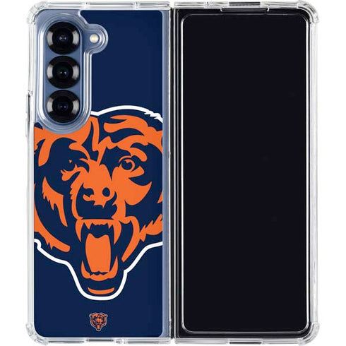 NFL Chicago Bears Large Logo Galaxy Z Fold6 Clear Case