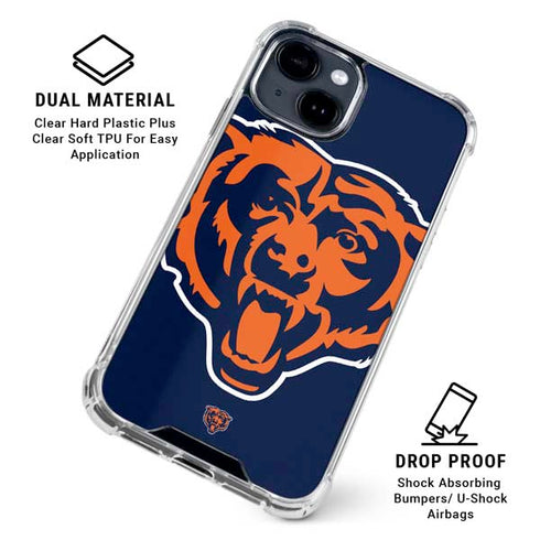 NFL Chicago Bears Large Logo iPhone 15 Clear Case