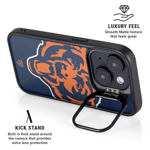 NFL Chicago Bears Large Logo iPhone 15 Kickstand Case