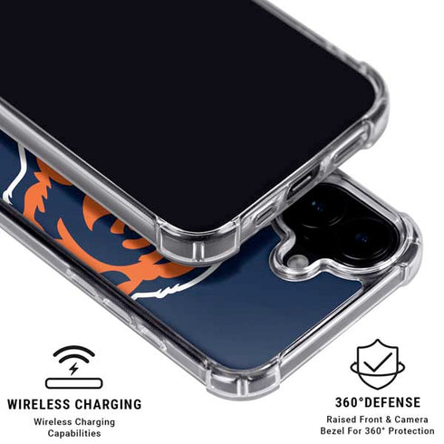 NFL Chicago Bears Large Logo iPhone 16 Plus Clear Case