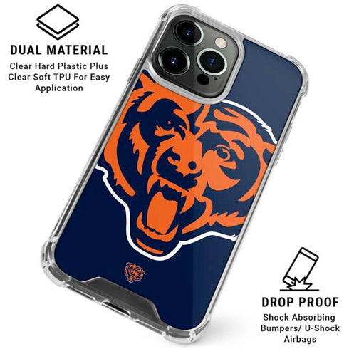 NFL Chicago Bears Large Logo iPhone 16 Pro Clear Case